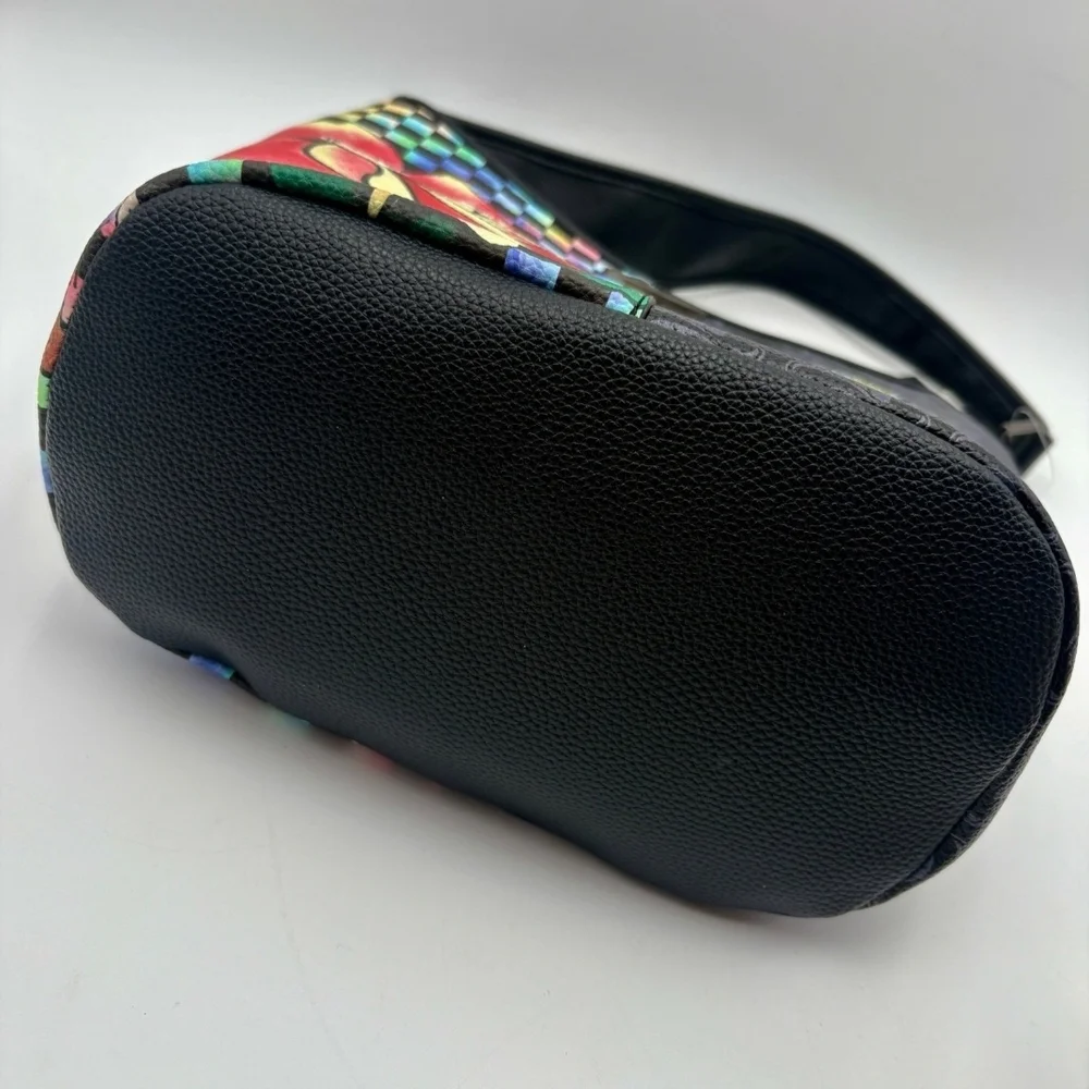 Ed Hardy Hobo Bag with Multicolor Tattoo Art